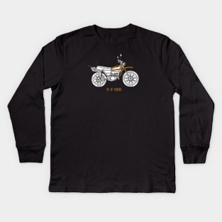 Vintage Motocross Kids Long Sleeve T-Shirt